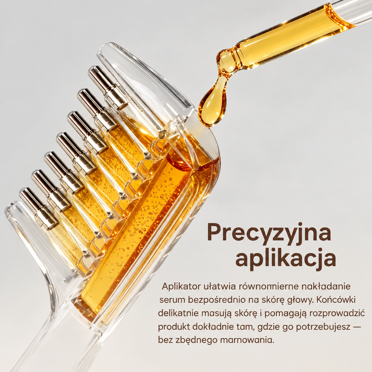 NutriGlow - Grzebień do aplikacji olejku.