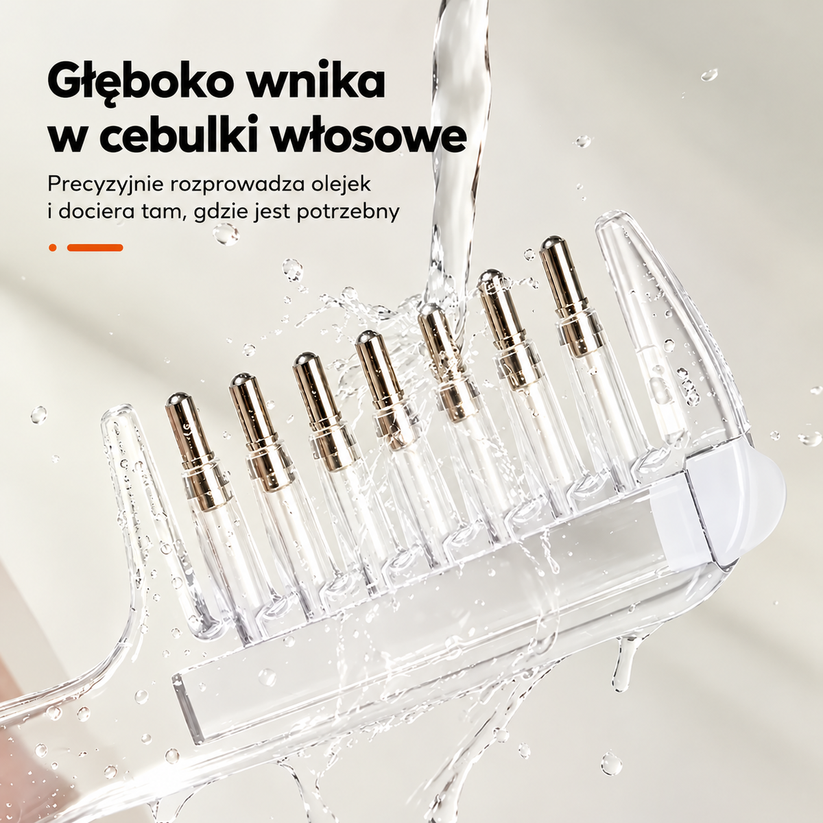 NutriGlow - Grzebień do aplikacji olejku.
